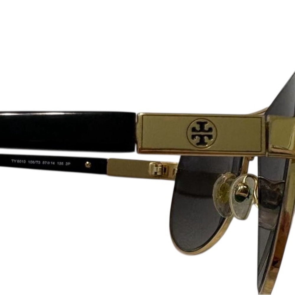 Tory Burch Gold Aviator Sunglasses with Case - Picture 2 of 7